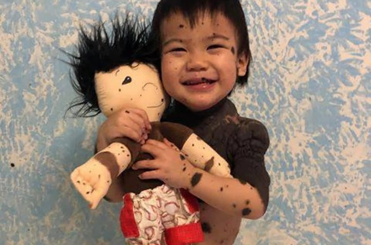 Amy Jandrisevits making dolls for children with disabilities