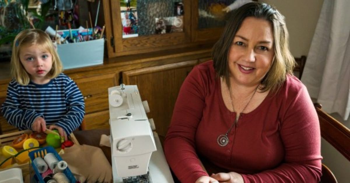 Amy Jandrisevits making dolls for children with disabilities