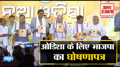 Amit Shah releases BJP's election manifesto for Odisha