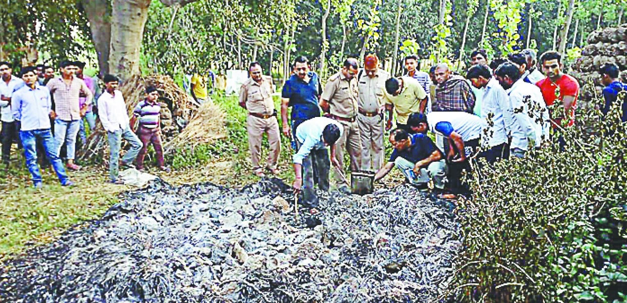 Audacious: dead body was burnt after murder