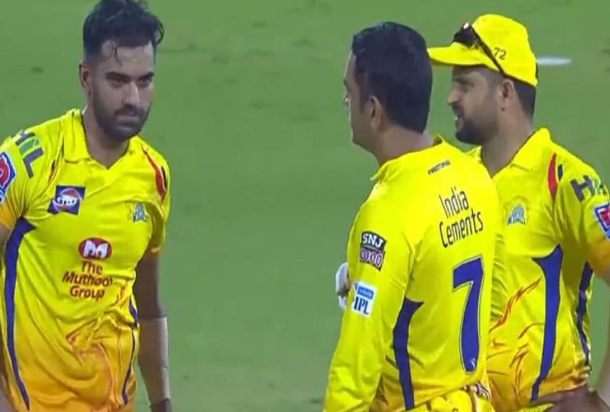 Dhoni losses cool after Deepak Chahar bowl consecutive no balls