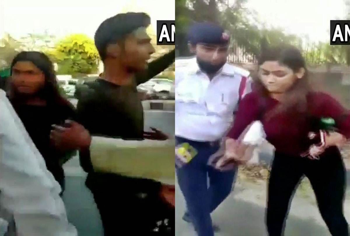 Two persons arrested for misbehaving with traffic police personnel in Ber Sarai, Delhi