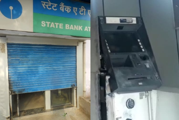 Around 29 lakh cash looted by cutting ATM from gas cutter in Sonipat