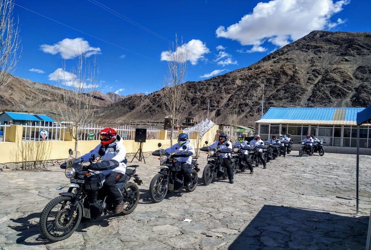 Motorcycle race Starting from Leh to Karakoram range