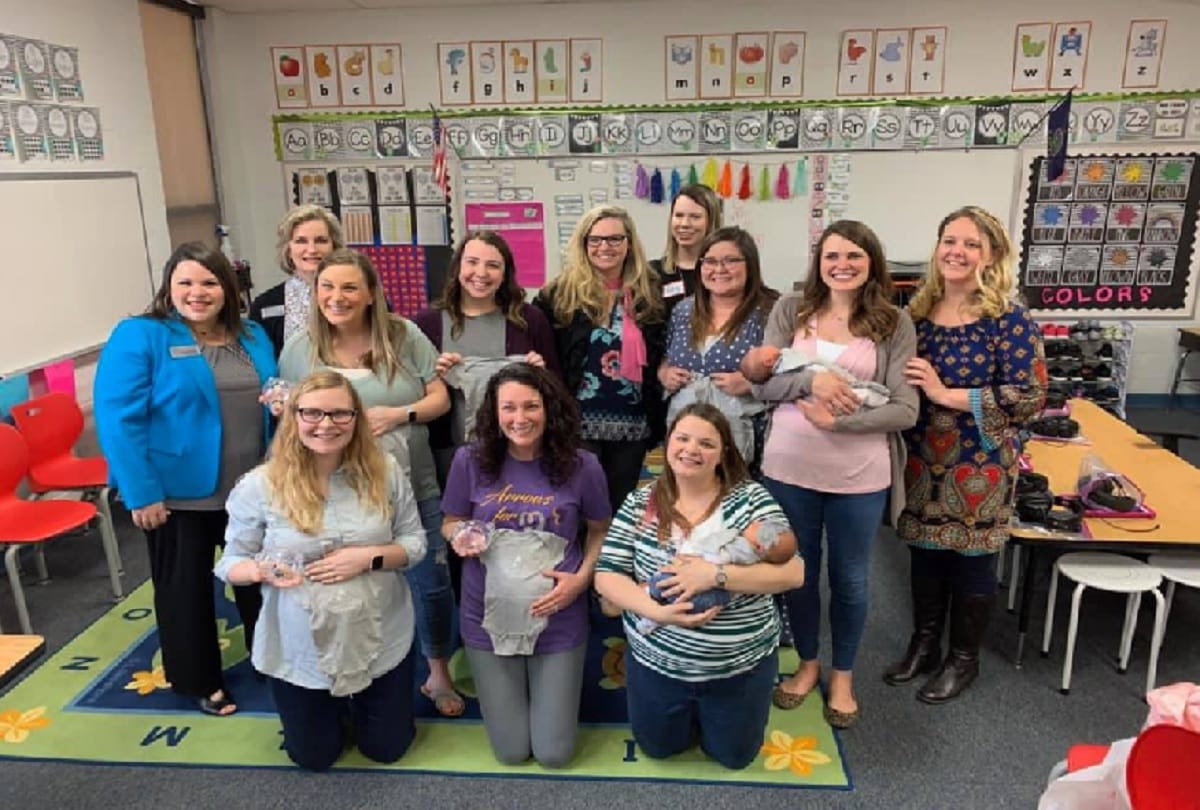 Seven teachers at a Kansas elementary school are pregnant at the same time