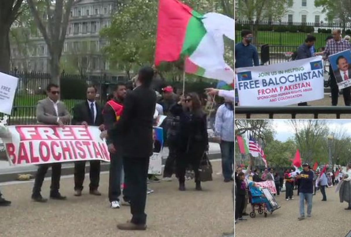 Mohajirs, Balochs, Gilgit-Balistanis, Pashtuns protested outside The White House against Pakistan