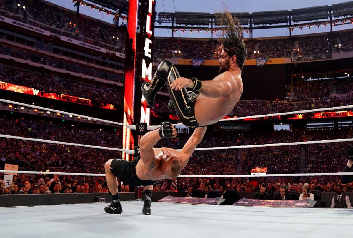 Wrestlemania 35, Rollins defeated Lesnar to win Universal championship