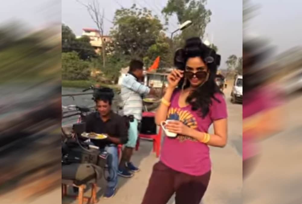 Actress Mallika sherawat wandering on street at rishikesh and haridwar