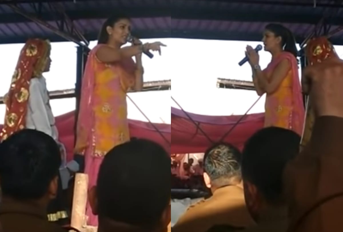 sapna choudhary cry on stage says sorry to audience and tell her grief