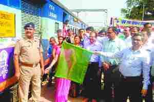 Voting awairness train reached Akbarpur