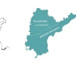 आंध्रप्रदेश और तेलंगाना का नक्शा