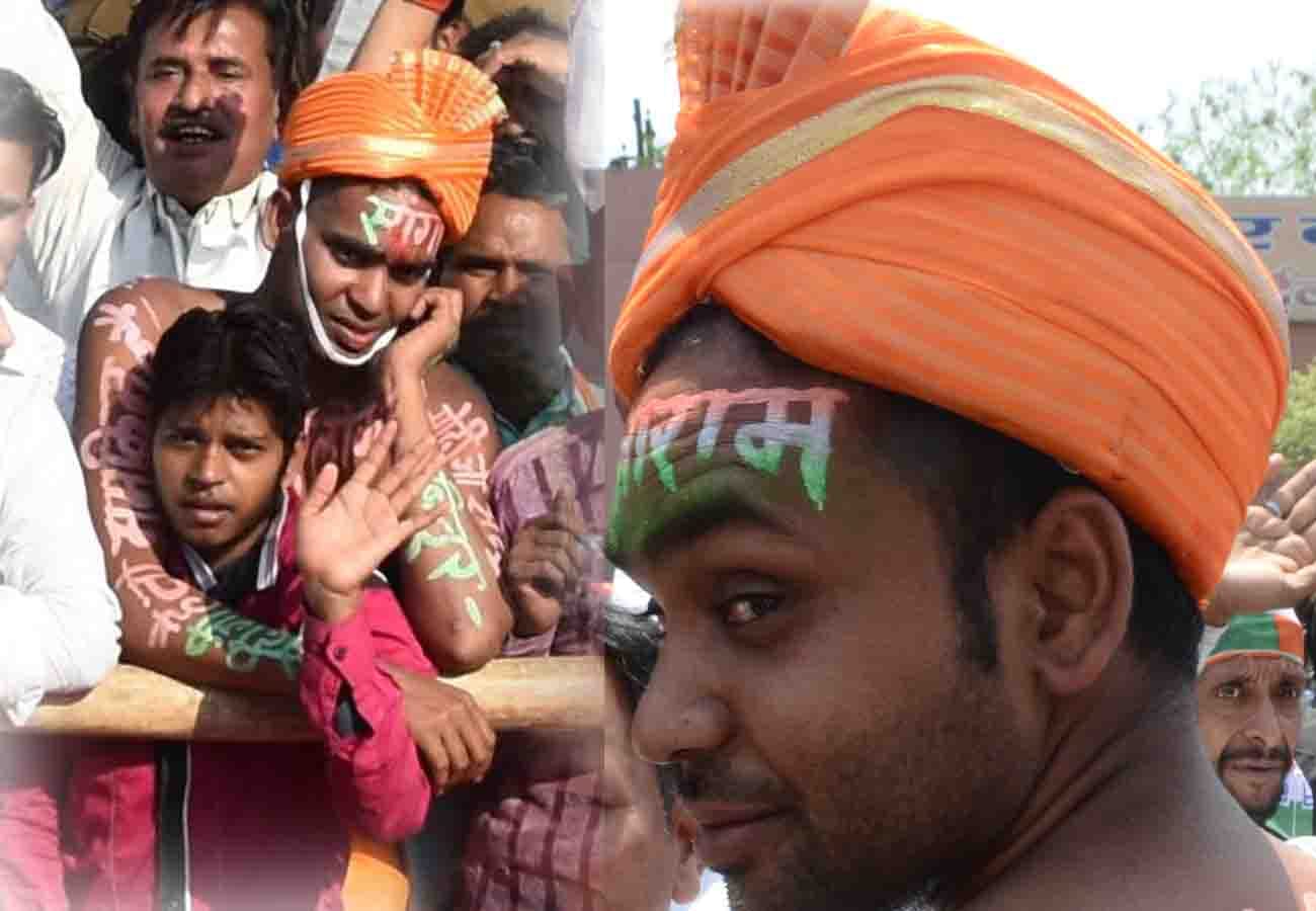 Photos of a young man during election campaign Amar Ujala special lok sabha election 2019