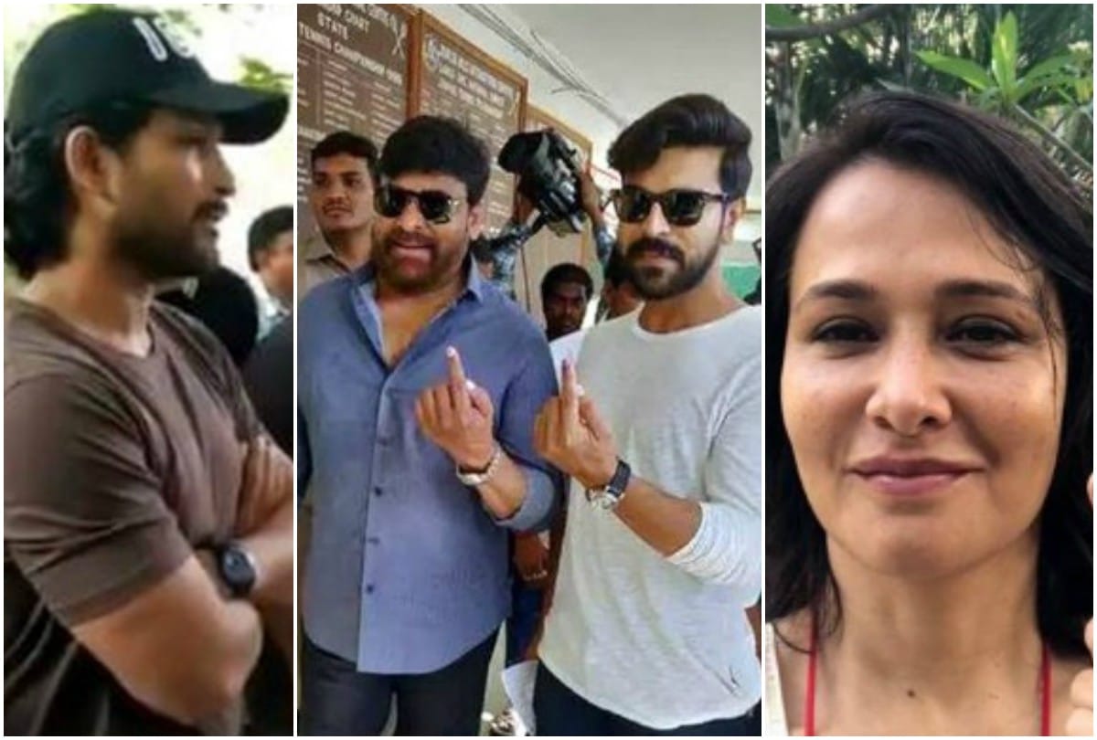 Allu Arjun Chiranjeevi Jr NTR cast vote today during Lok Sabha Election 2019