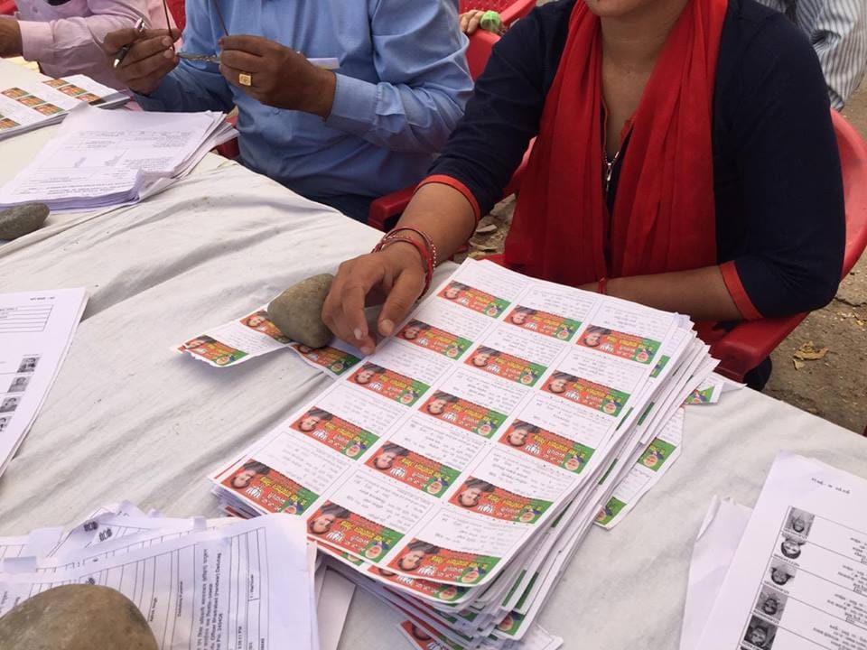 Uttarakhand Lok sabha Election 2019 voting pm modi and bjp candidate photo on voter slip