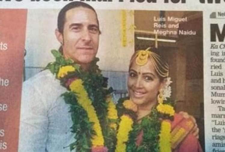 meghna naidu get married 2 years back with Portuguese tennis player Luis Miguel Reis