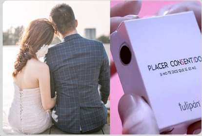 unique condom packet made by tulipan argentina four hands to open packaging watch video
