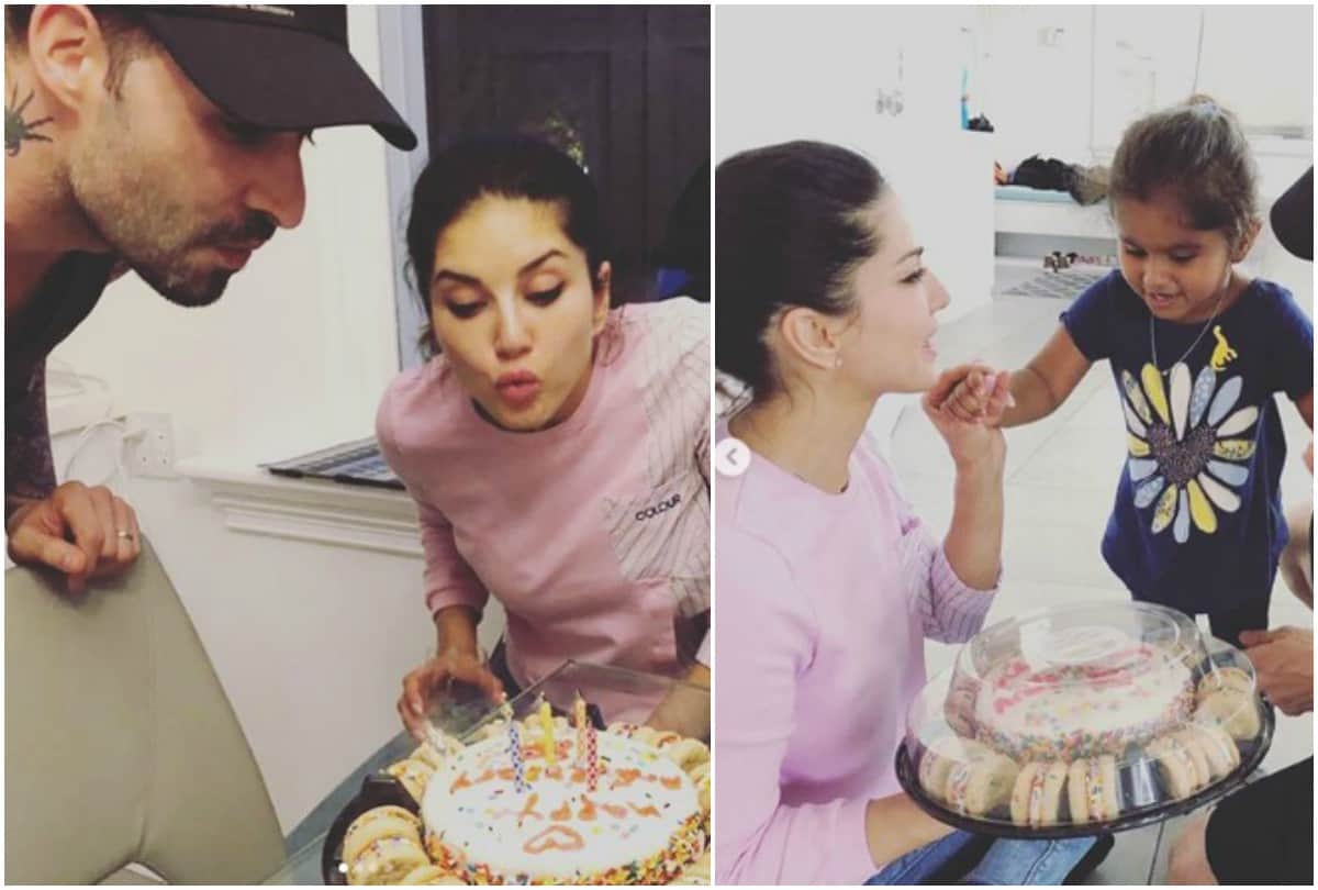Sunny Leone Daniel Weber celebrate wedding anniversary liplock picture viral
