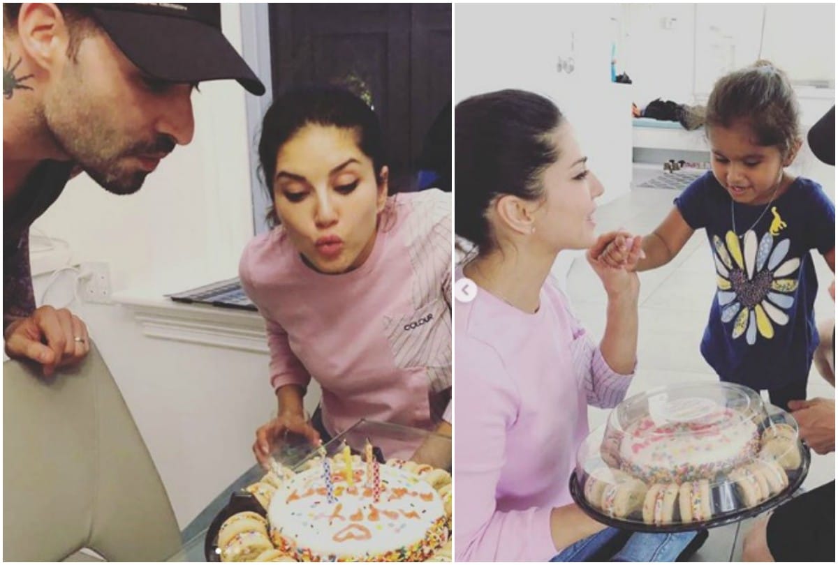 Sunny Leone Daniel Weber celebrate wedding anniversary liplock picture viral