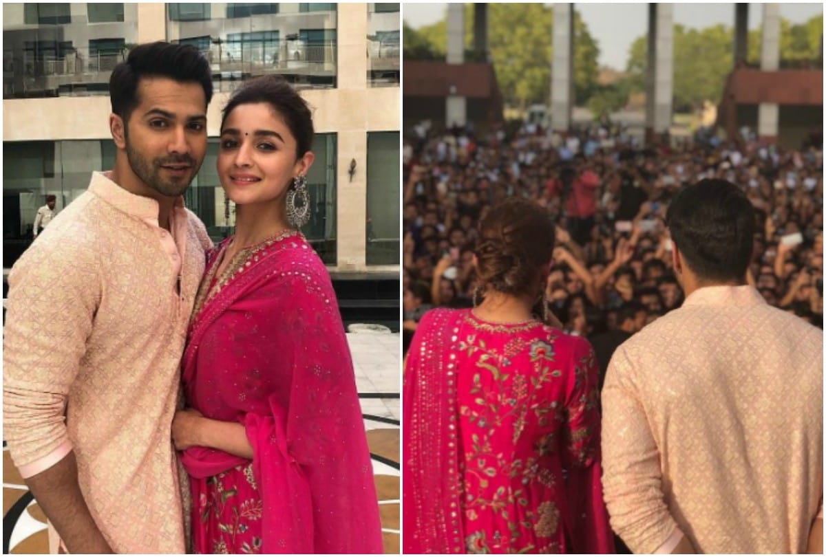 Alia Bhatt Varun Dhawan Kalank film promotion in Jaipur picture viral on social media