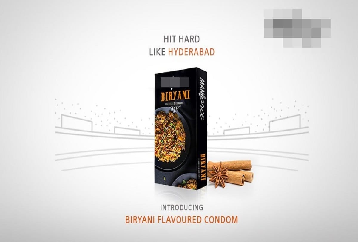 manforce introduces new hyderabadi biryani flavored condom viral on social media