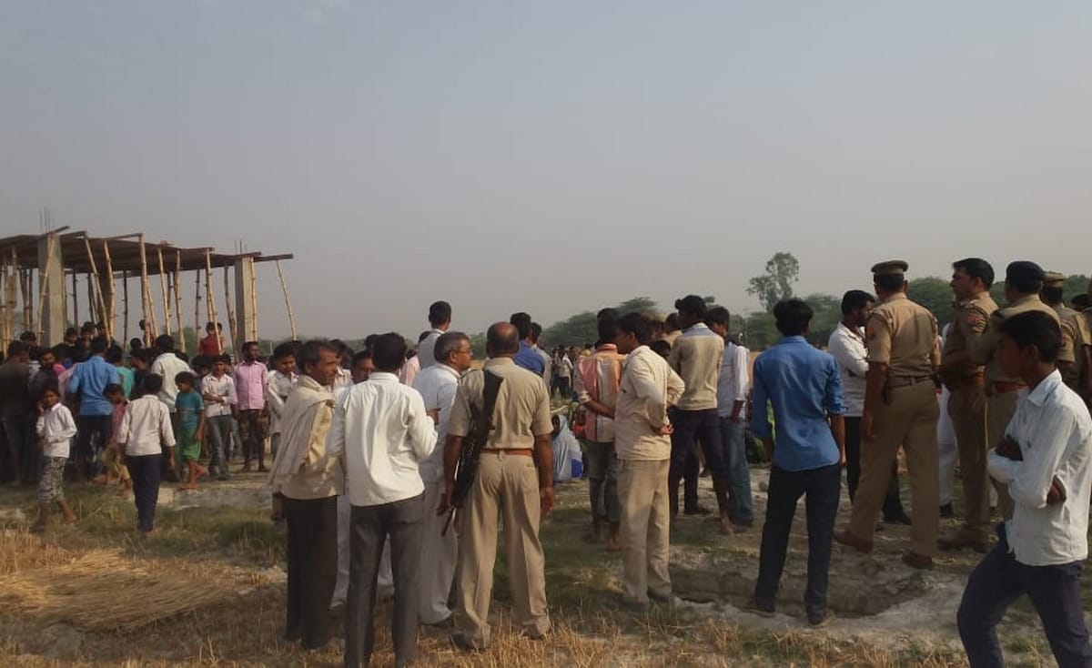 Ambedkar statue broken by disturbing element in jaunpur and azamgarh