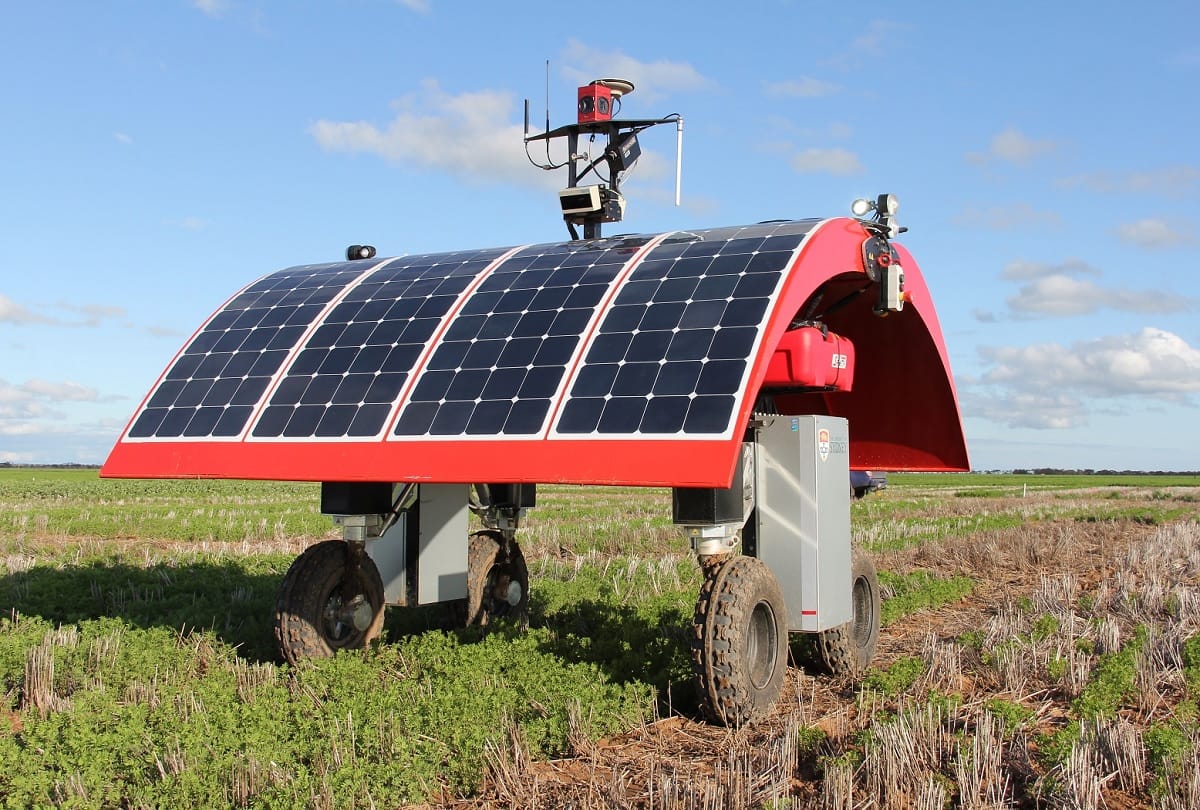 robots doing farming including grow and harvest the crop in london