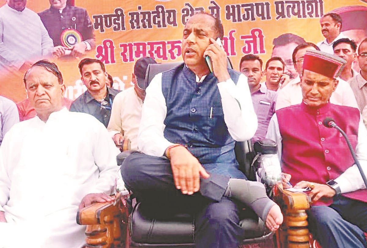 lok sabha election 2019 CM jairam Thakur suffering from foot sprain