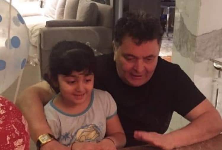 rishi kapoor with granddaughter samara picture shared riddhima kapoor