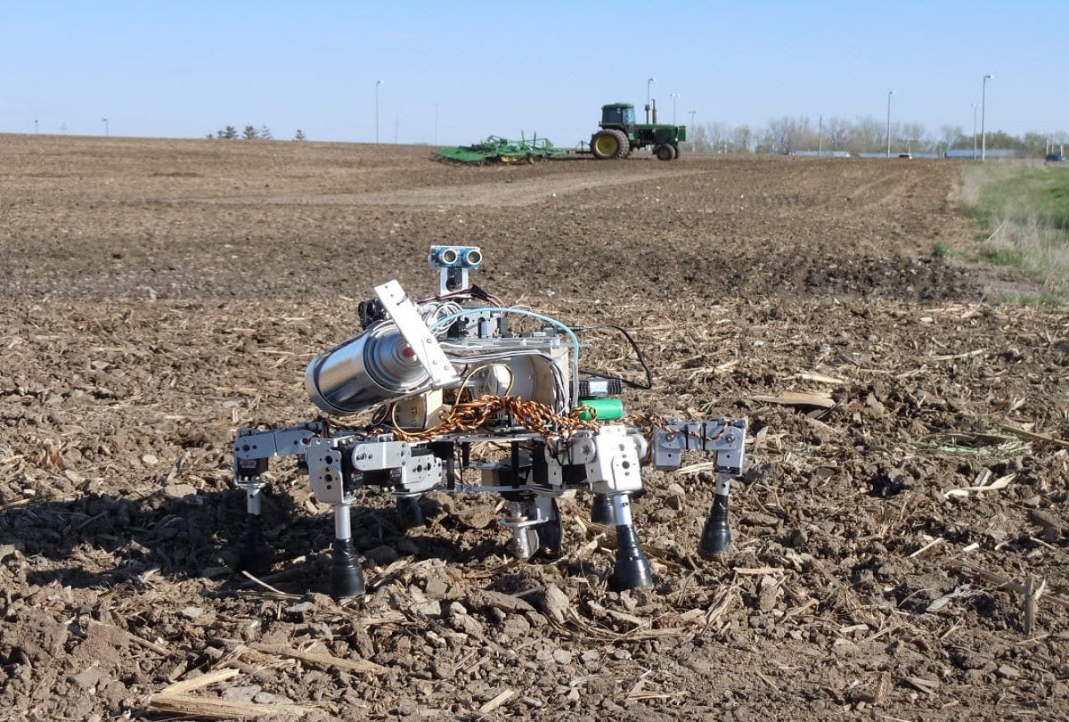robots doing farming including grow and harvest the crop in london