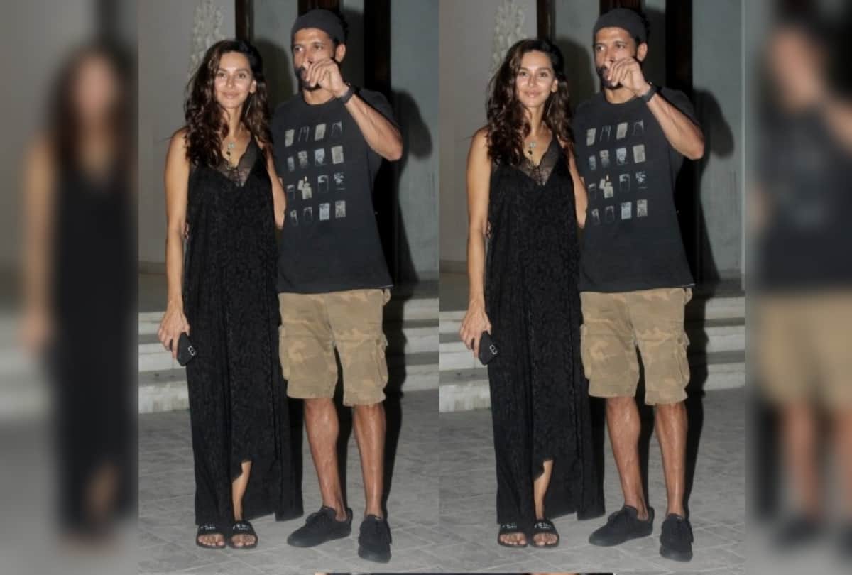 Farhan Akhtar and Shibani Dandekar step out for dinner date dressed in color coordinated outfits