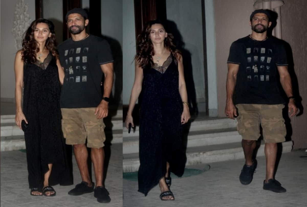 Farhan Akhtar and Shibani Dandekar step out for dinner date dressed in color coordinated outfits
