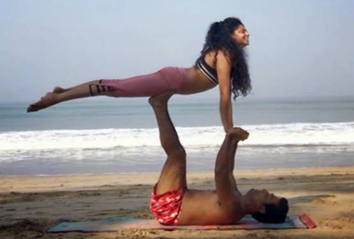 Kavita Kaushik and her husband yoga pictures trending on social media