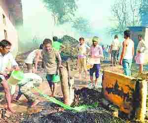 Fire played havoc