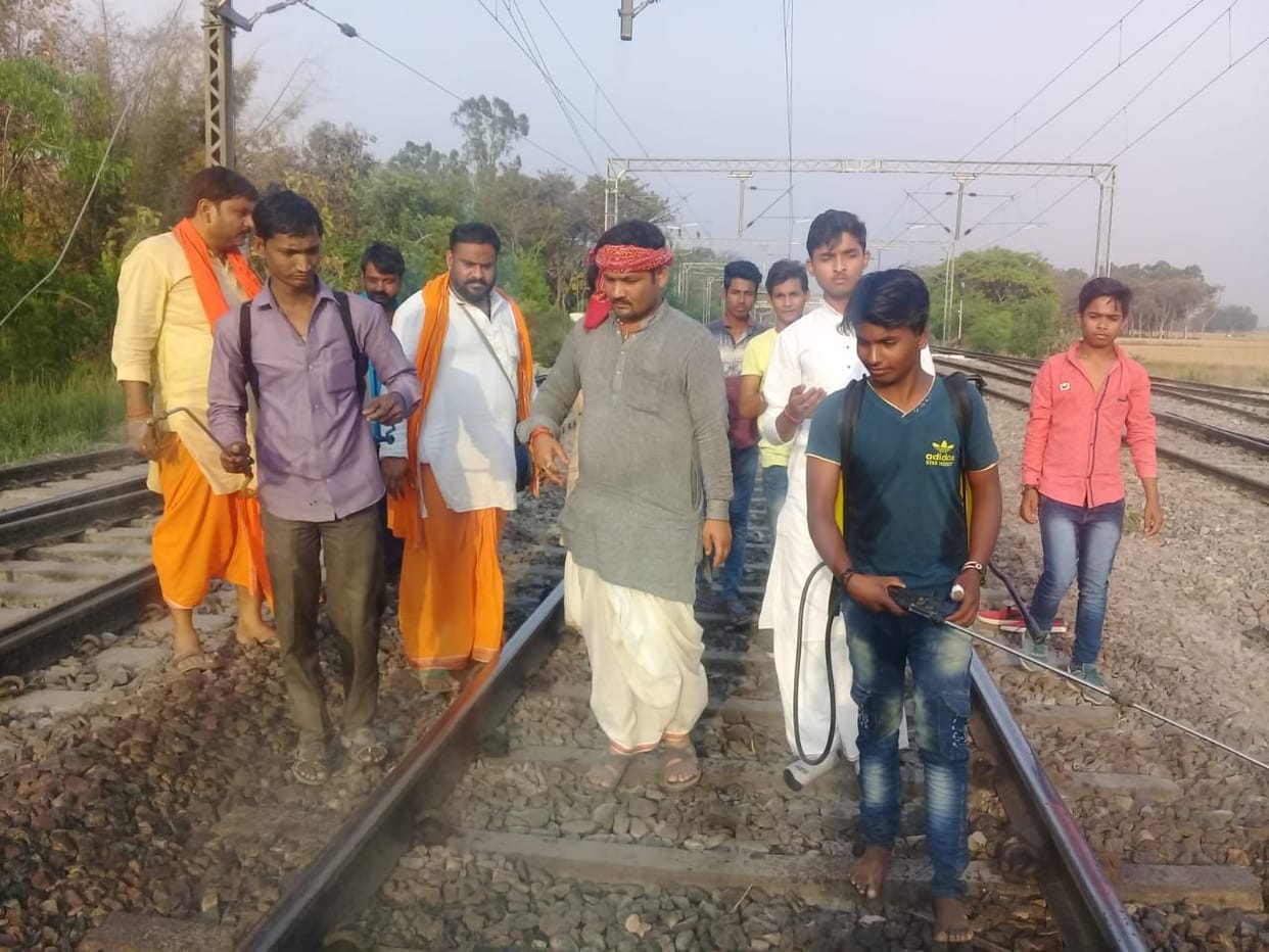 रेल दुर्घटनाओं में दिवंगत लोगों के उद्धार के लिये किया गया कार्यक्रम