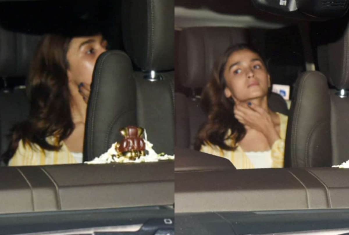 alia bhatt with ranbir kapoor visits karan johar house