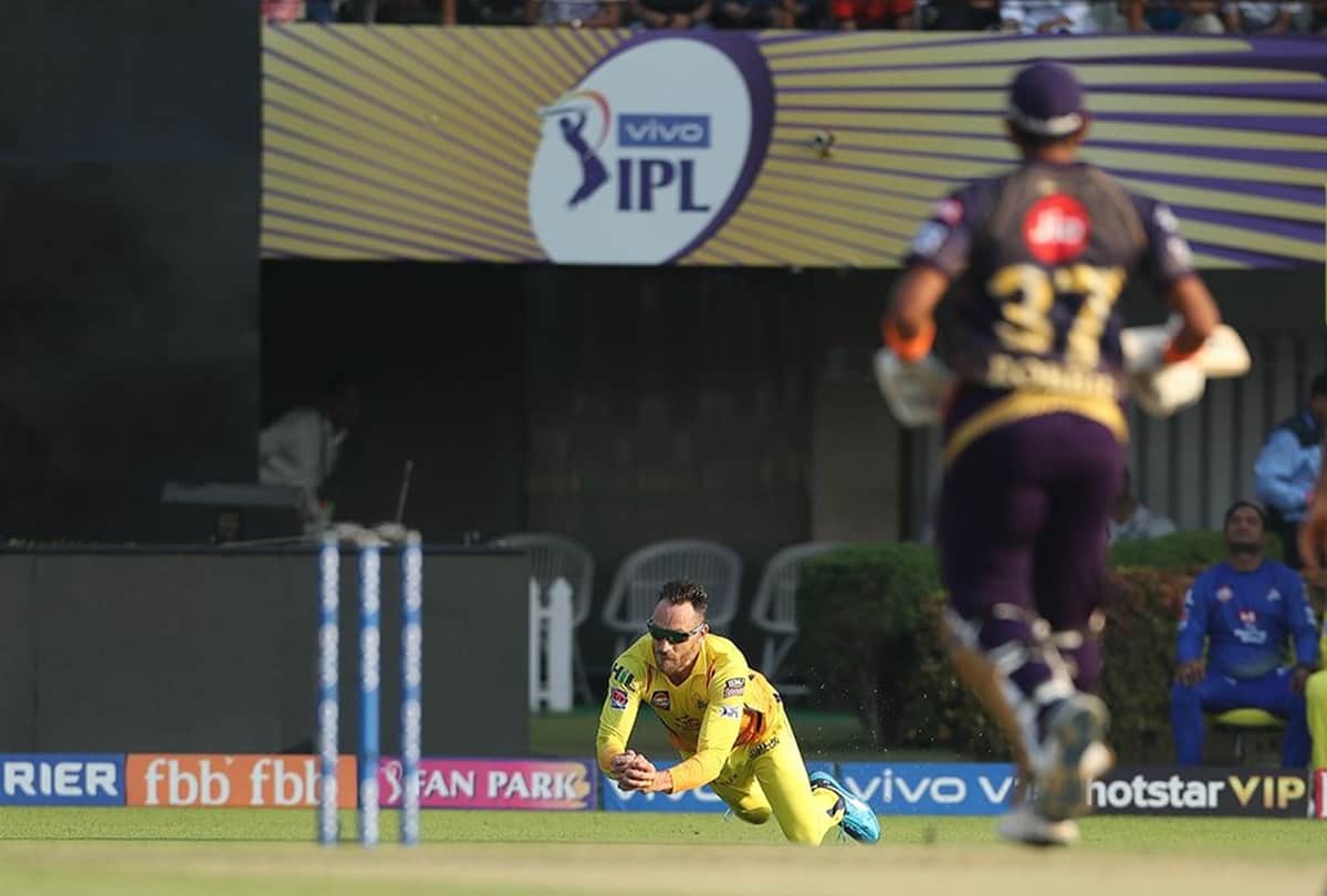 IPL 2019: Du plessis takes a beautiful catch to dismiss Robin Uthappa