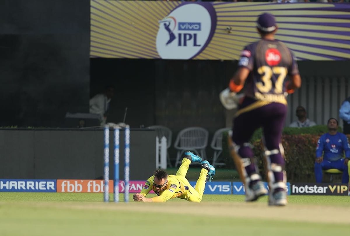 IPL 2019: Du plessis takes a beautiful catch to dismiss Robin Uthappa