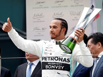 Lewis Hamilton sent his formula one car to cancer child patients
