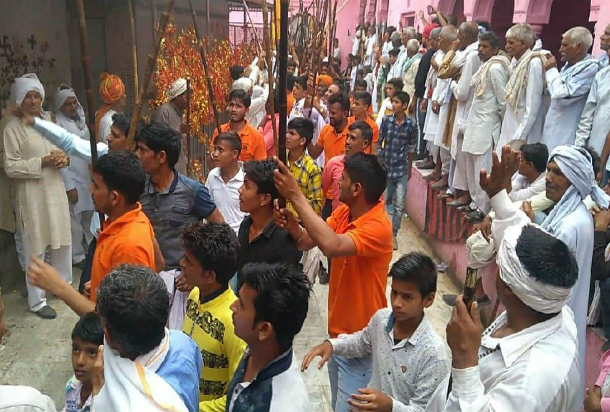 navratri 2019 Latth puja at Nari Semari Devi Temple in mathura
