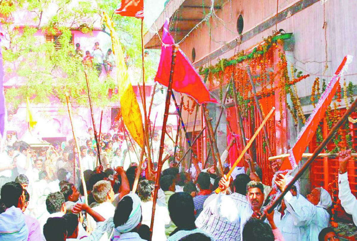 navratri 2019 Latth puja at Nari Semari Devi Temple in mathura