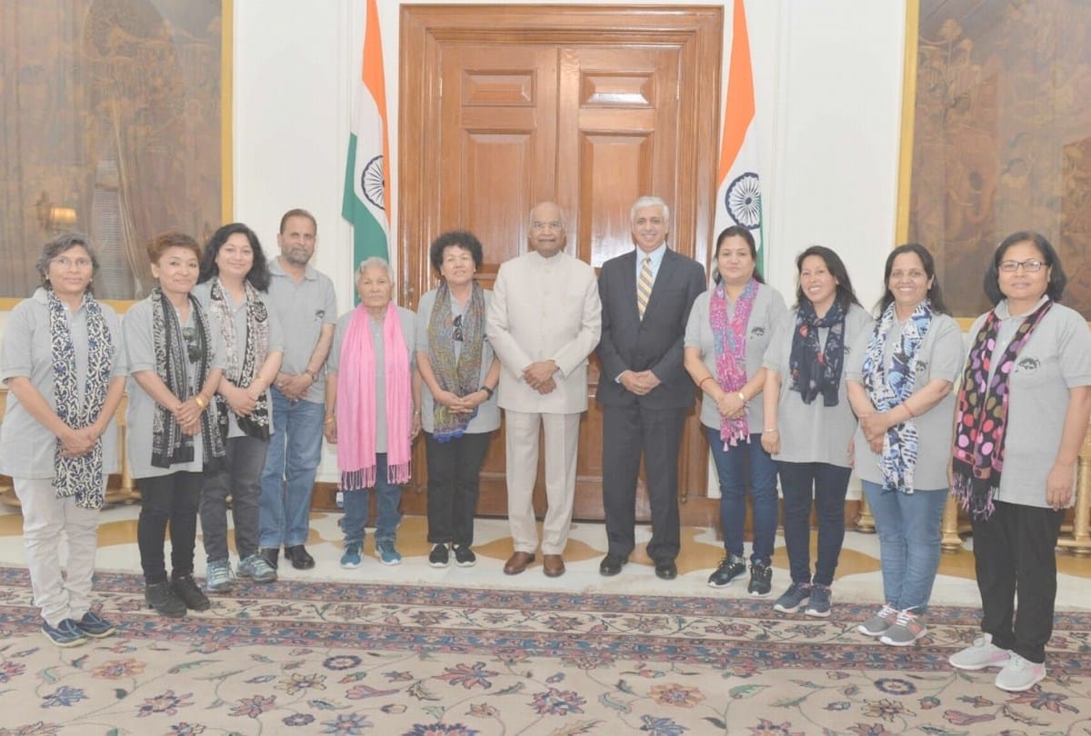 Dicky Dolma and 11 others meets president ram nath kovind go on trekking in nepal