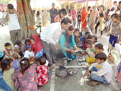 Bhandara and Kanya-Bhoj in place of Ramnavmi in the city