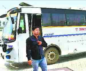 Scannia and AC bus started from new bus station