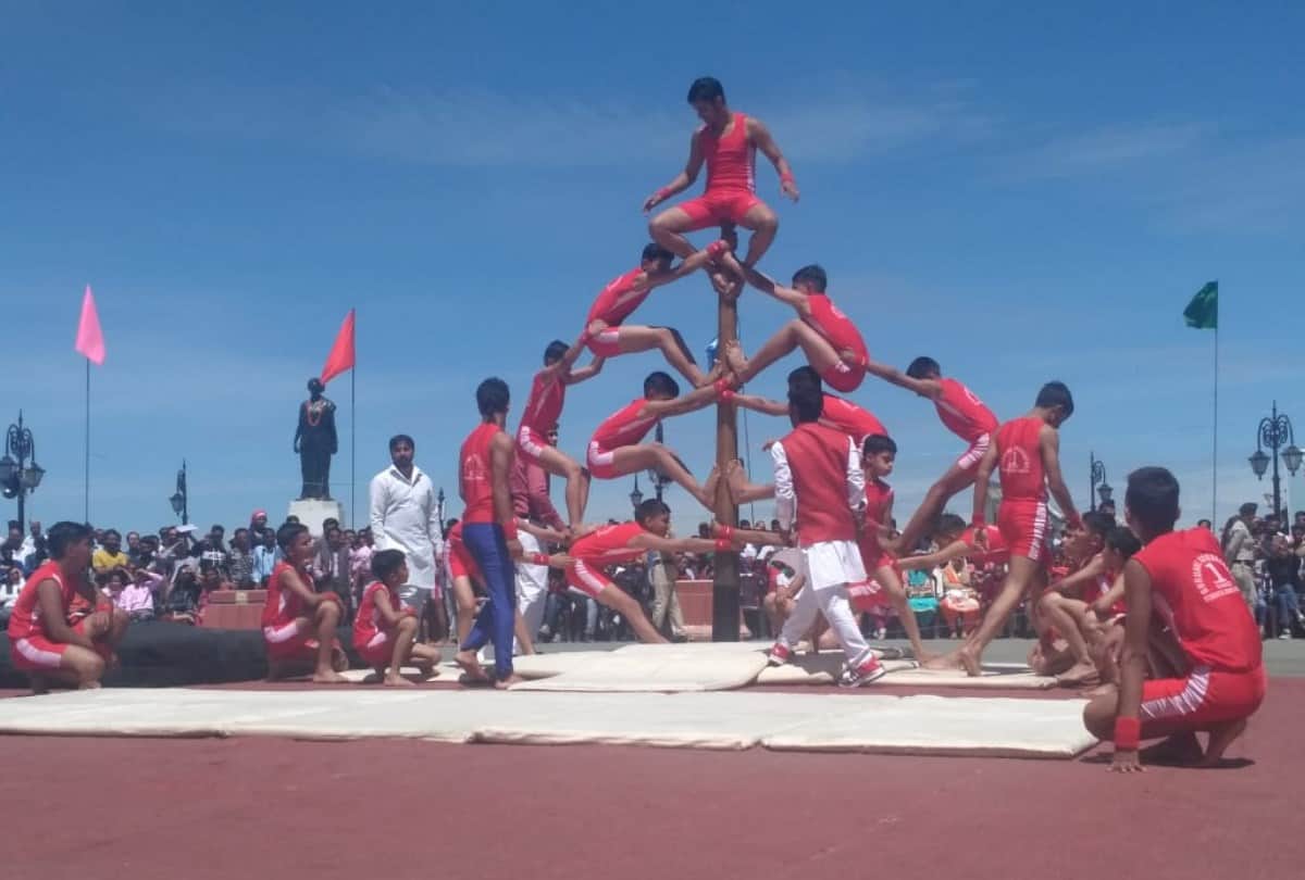 himachal foundation day celebrations in shimla and Malkhamb by Gurukul Students