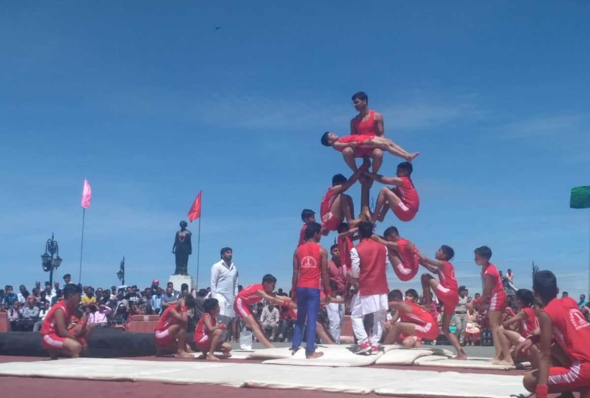 himachal foundation day celebrations in shimla and Malkhamb by Gurukul Students