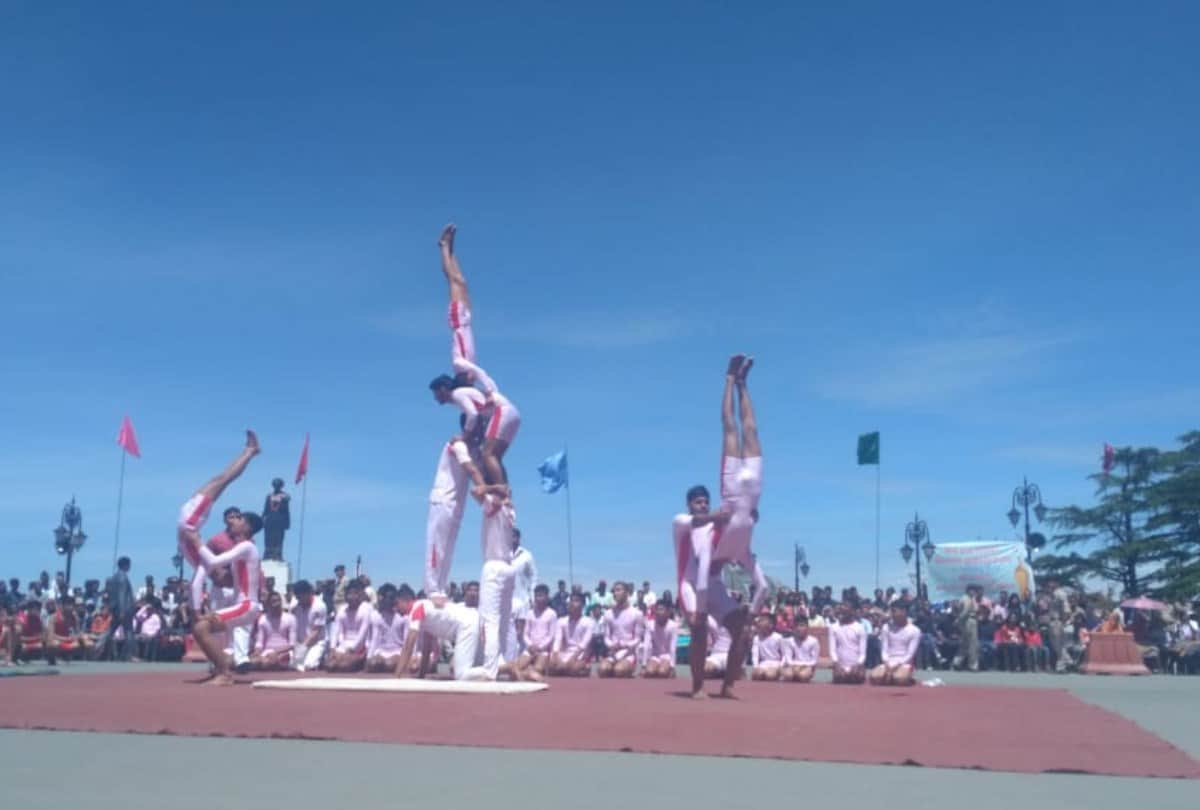 himachal foundation day celebrations in shimla and Malkhamb by Gurukul Students