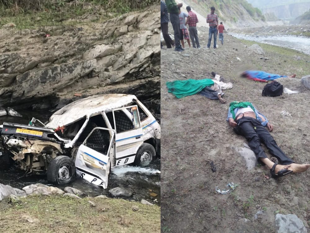 vehicle fell into ditch at rishikesh gangotri highway uttarakhand