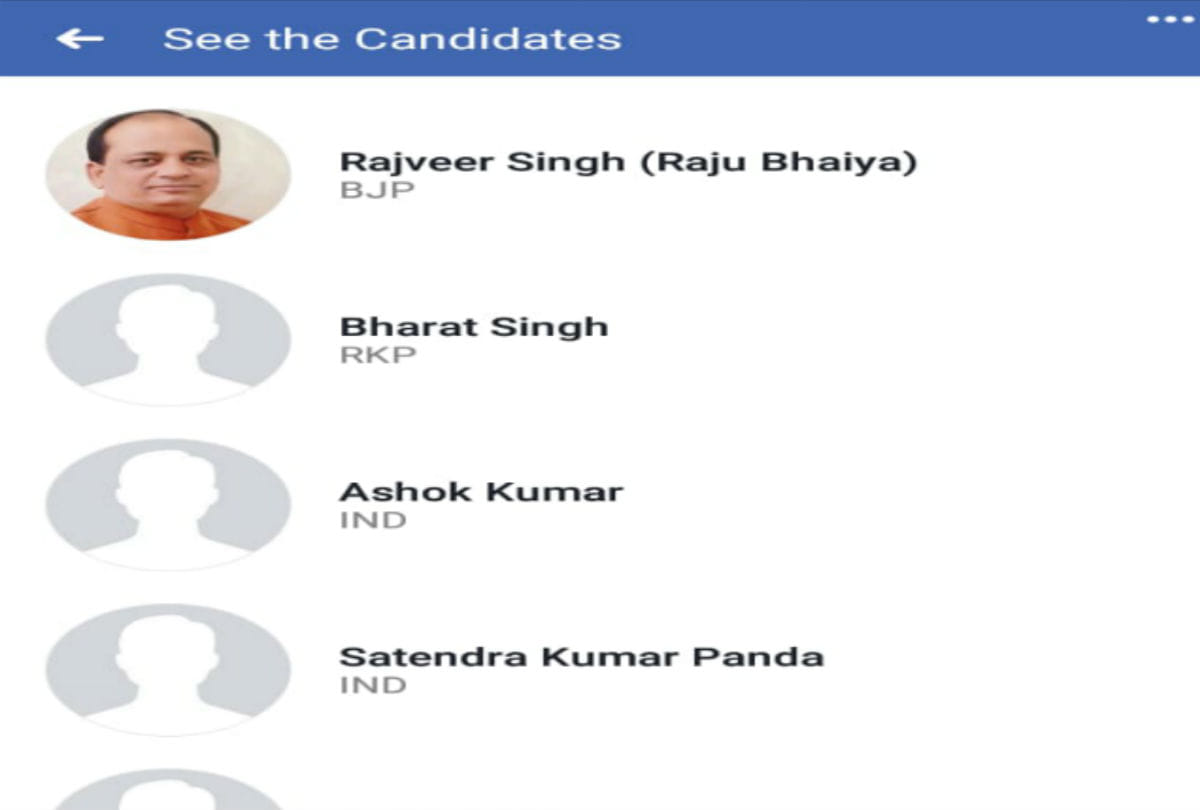 lok sabha elections 2019 candidates profile on facebook