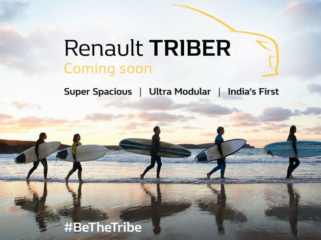 Maruti suzuki ertiga MPV rival Renault Triber MPV pictures leaked during testing in india
