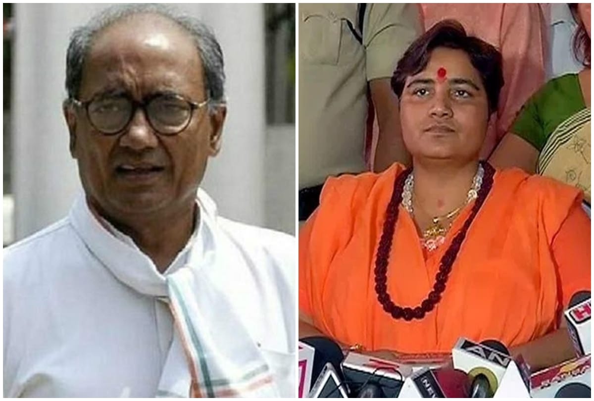 lok sabha chunav 2019 result How successful is Sadhvi in enclosing Digvijay on issue of Hindutva